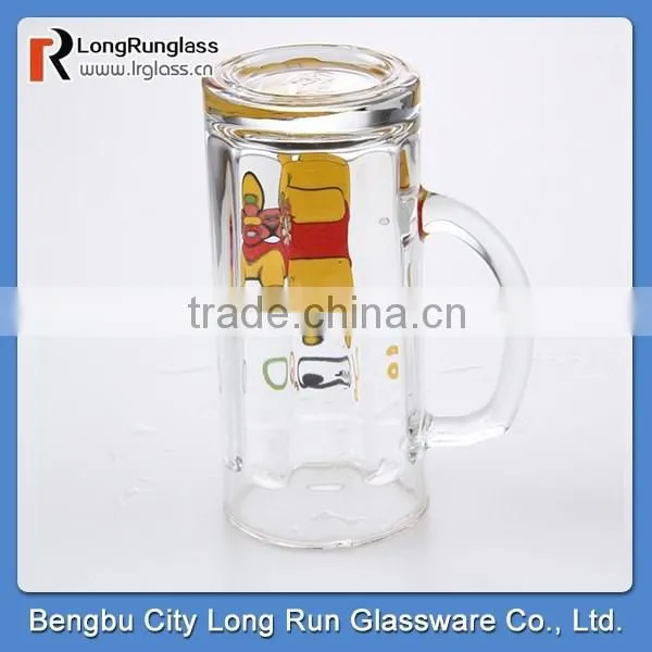 LongRun 374 New Design Light Beer Mug With Handles Black Strong Beer Glasses Wholesale Heavy Beer Stein photo-6