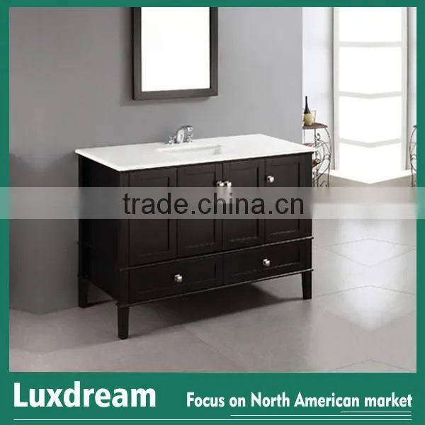 48 Inch Single Sink White Soild Wood Bathroom Vanities photo-2
