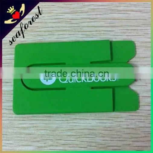 Printing Logo Custom Gift Multifunction Smart Wallet 3M Sticky Silicone Mobile Card Holder With Slap Stand for Advertising photo-6