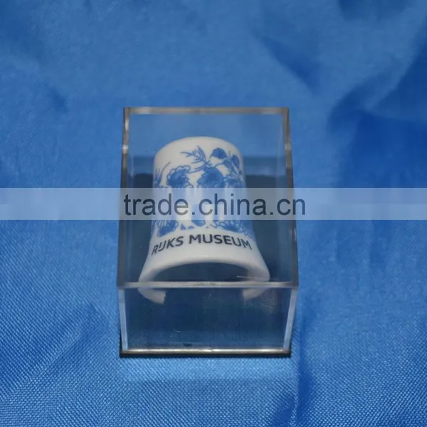 Porcelain Thimble Souvenir in Acrylic Box photo-2
