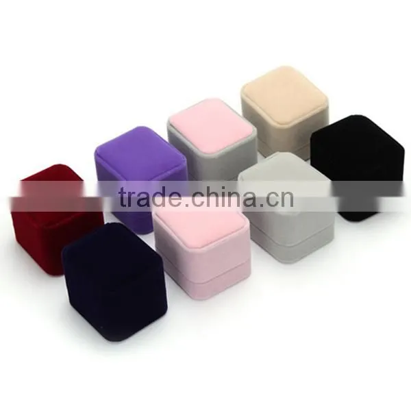 Top Grade Ring Box Velvet Ring Box Jewelry Packaging Box Ring Box Black photo-3