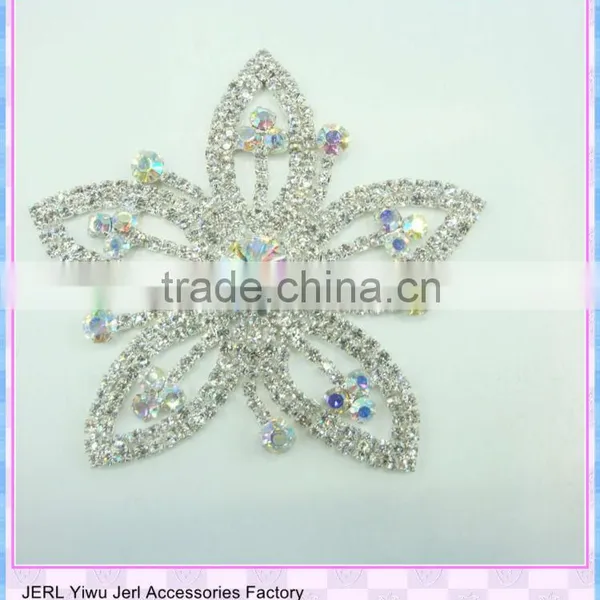 Bling Bling Bridal Crystal Lace Rhinestone Applique Sewed on Wedding Dress photo-3