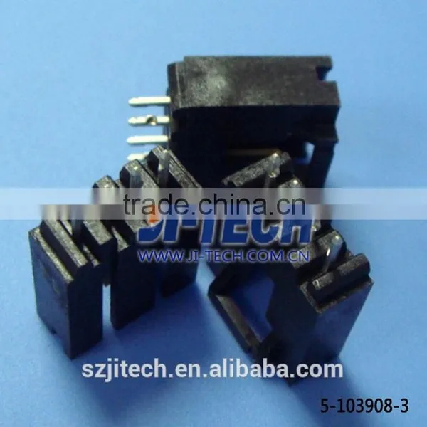 2.54mm Vtertical Pcb Mounting Orientation Wire to Board Shrouded Header Connector TE 4 Pin Plug Connector Tyco 5-103908-3 photo-6