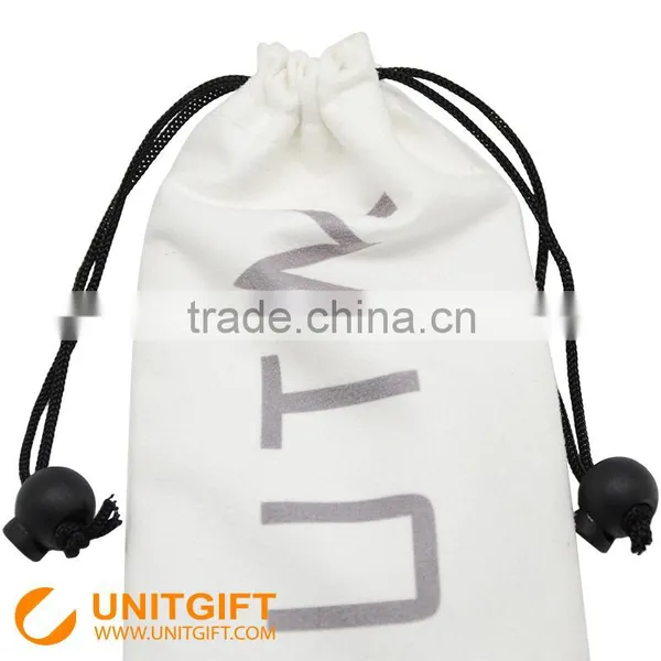 Best Selling High Quality Custom Logo Silk Pouch Soft Case Sunglasses Microfiber Pouch With Drawstring photo-6