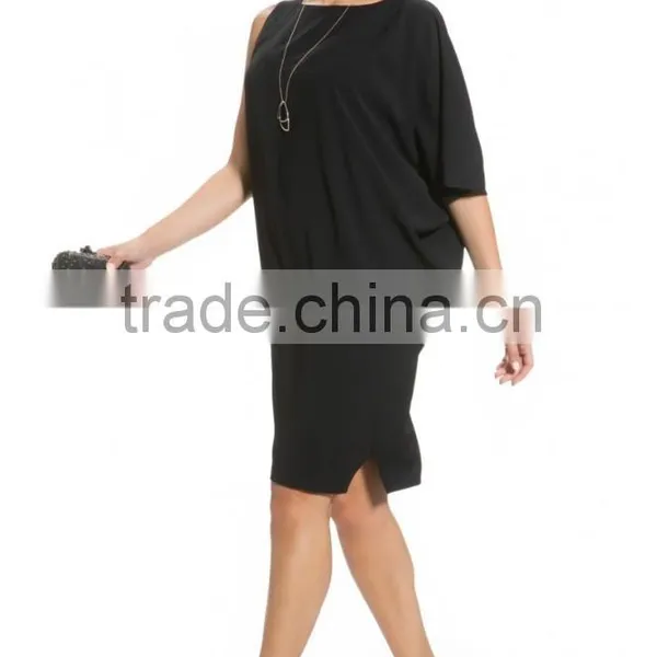 DRAPE SLEEVE MATERNITY DRESS IN BLACK Maternity Clothes,one Shoulder Maternity Clothing, Preganet Dress photo-2