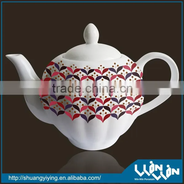 Porcelain Tea Pot in Color Design Wwtp-13032