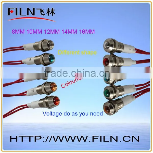 10mm panel mounting hole led light remote control with wire