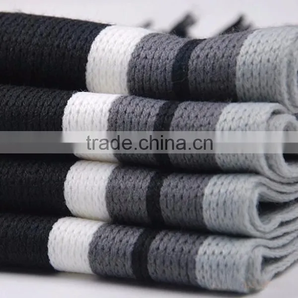 HOT!! Winter Scarf Men Chic Faux Cashmere Striped Knitted Scarfs With Tassel,fashionable Designer Shawl Bussiness Casual Scarves photo-4