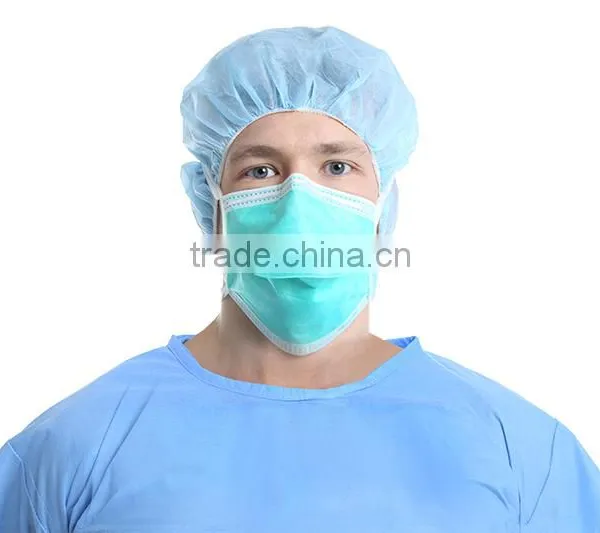 Surgical ,Food Industry Face Mask, Chamber-Style,Anti-Fog, Latex Free, Green photo-2