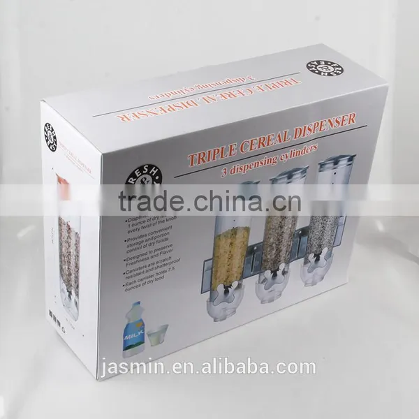 2016 New Wholesale Hot Sell Clear Plastic Cereal Dispenser With 3 Bucket for Dispenser photo-3