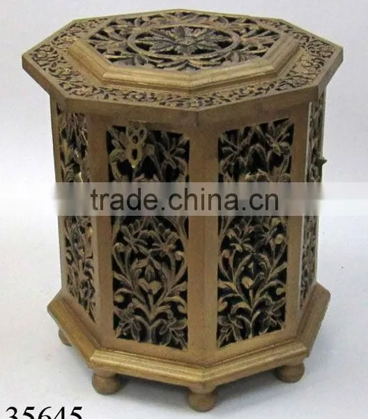 Wooden Trunk Treasure Chest Storage Box
