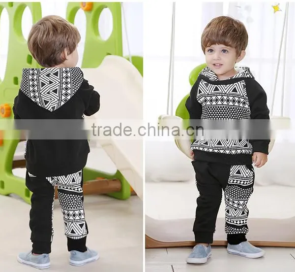 New Fashion Geometric Pattern Baby Boys Clothes photo-2