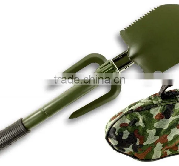 5 in 1 Folding Camp Shovel, Rake, Compass, Saw and Bottle Opener With Free Compact Carrying Case photo-2