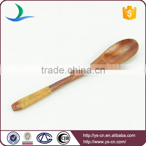 Kitchen Flatware Natural Wooden Handmade Small Edible Serving Spoon photo-2