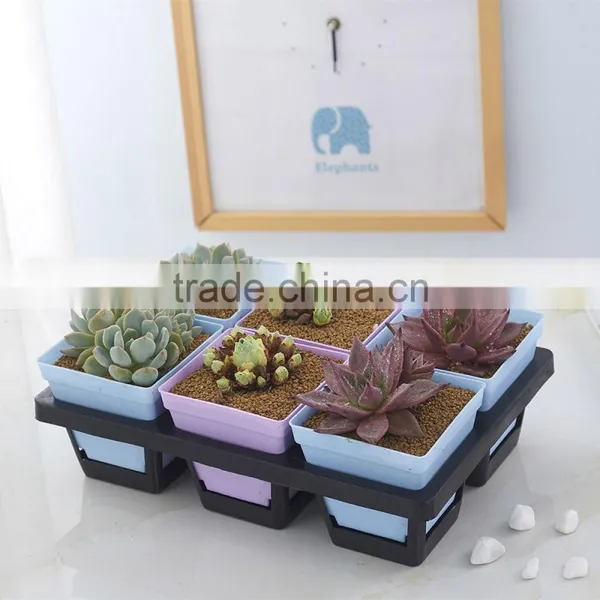 Plastic Flower Pot Rack -6 Grid photo-2