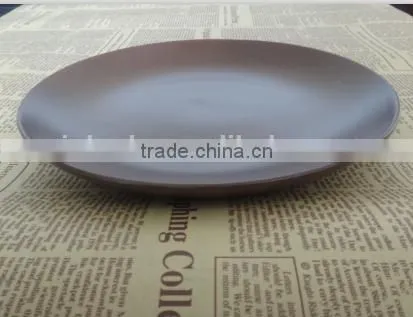 Matt Color Black Ceramic Glazed Plates photo-3