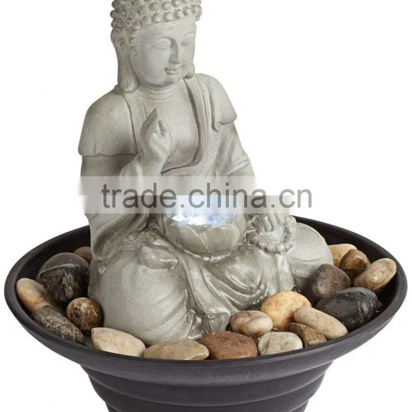 Sitting Buddha LED Tabletop Zen Fountain photo-3