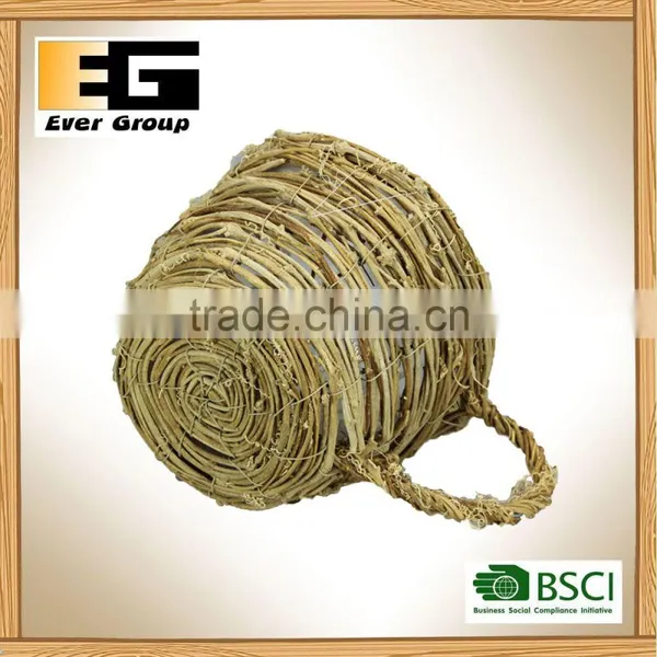 Flowerpot With Circular Natural Rattan Cup Shape/Garden Planter photo-5