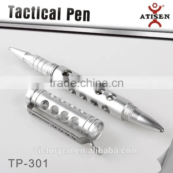 Self Defense Tool 6061Aluminum Steel Hollow Out Tactical Ball Point Pen,glass Breaker 2 in 1 TP-301 photo-3