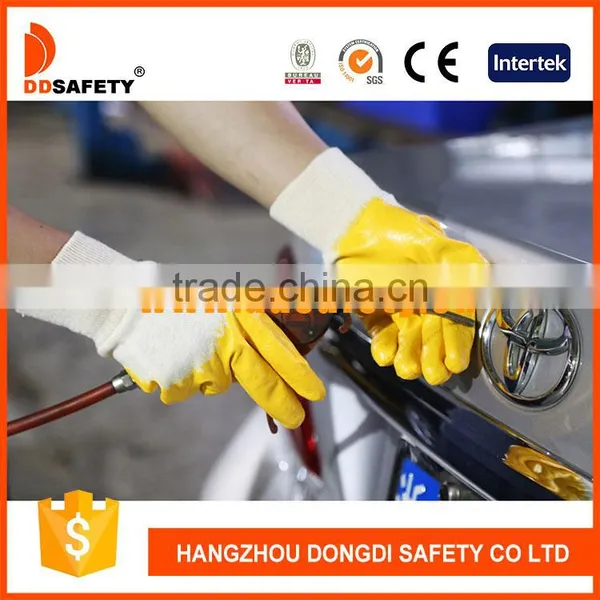 DDSAFETY Hot Sale Yellow Nitrile Material Gloves photo-4