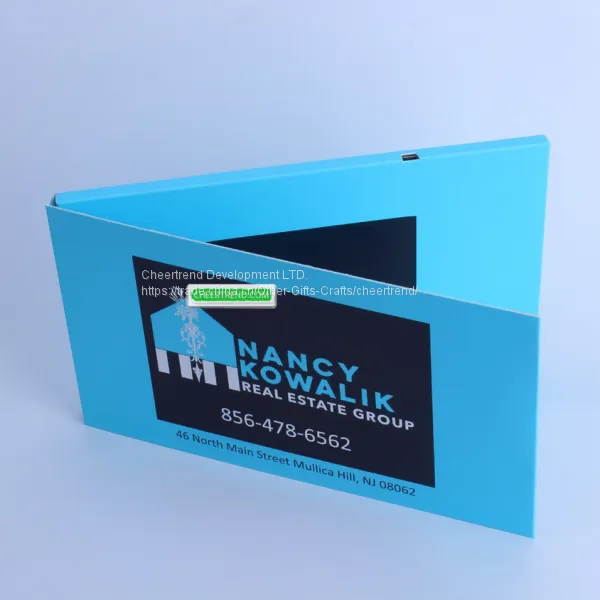 2017 the Latest High Quality Full Blue Color Printing 4.3 Inch Tft Lcd Video Advertising Brochure/video Greeting Card photo-4
