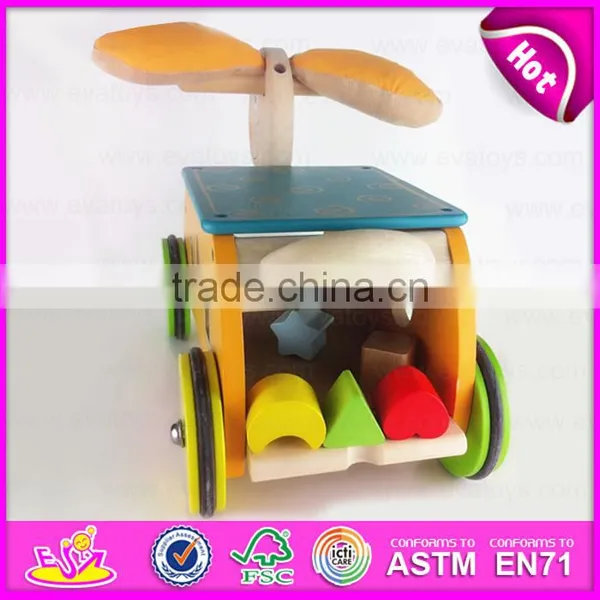 2015 Newly Cheap Kids Wooden Tricycle With Blocks,Lovely Rabbit Design Wooden Tricycle,Comfortable Safe Wooden Tricycle W16A018 photo-2