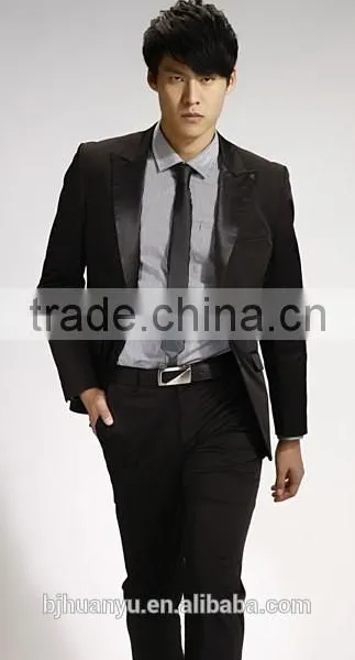 Plain Style Dark Black Men Pants photo-4