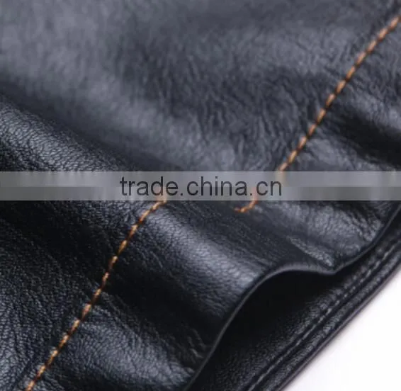 Design Cheapest Women Mini Wrap Skirts/PU Leather Skirt photo-5