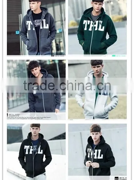 Printed Logo Zip up Custom Color Hoodies photo-2