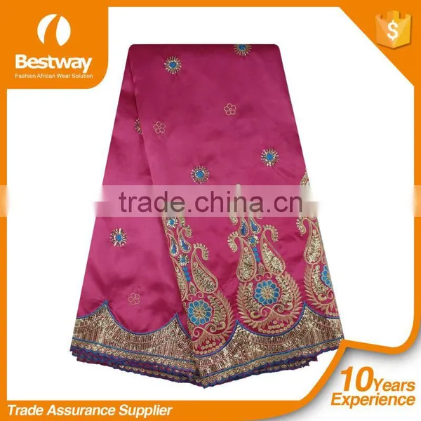 2017 Popular Stretchable Battenburg Silk George Lace, African Fabrics photo-5