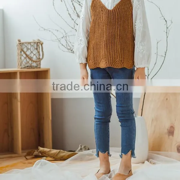 Zm35739a New Model Autumn Girls Jeans Pants Casual Kids Trousers photo-3