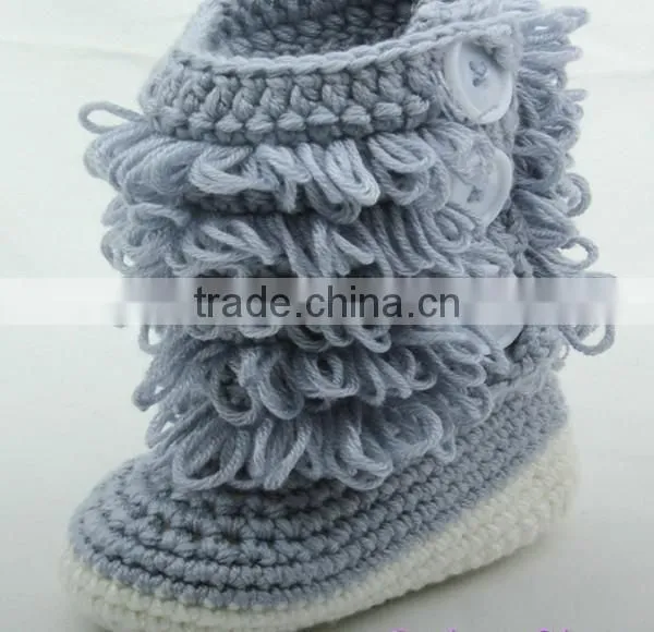 China Cheap Price Hand Knitted Baby Booties photo-4