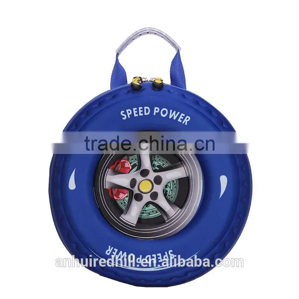R1879H Children's Backpack 3D Car Cartoon Racing Car Tire Bag Kindergarten Backpack photo-2