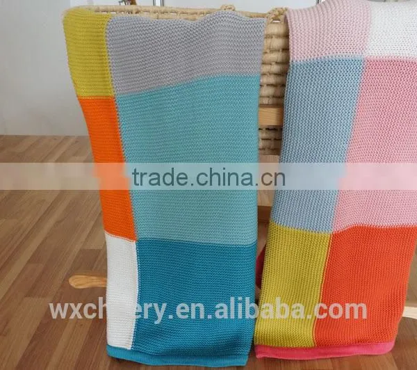Cotton/bamboo/acrylic/polyester Knitted / Blanket
