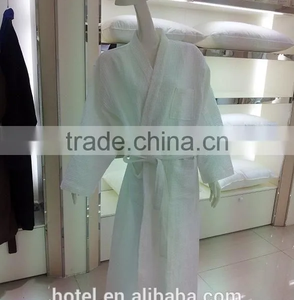 Hotel Waffle Checked Bathrobe photo-2