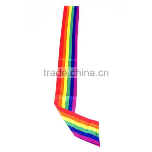 Satin LGBT Rainbow Sash - Gay Pride Parade Lesbian Pride Party Supplies photo-3