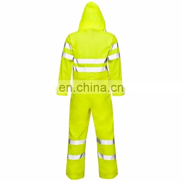 EN 343/EN 471 Hi Vis Storm Waterproof Coverall With Hood photo-2