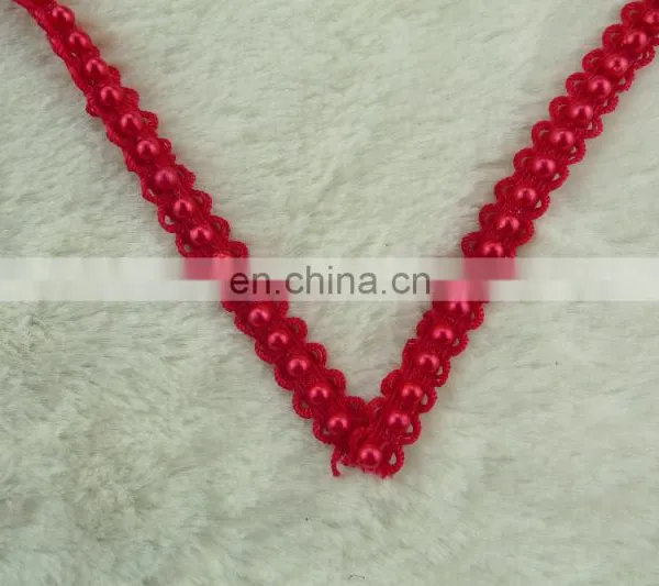 2015 New Arrival Fashion Red Bridal Beaded Trimming for Wedding photo-3