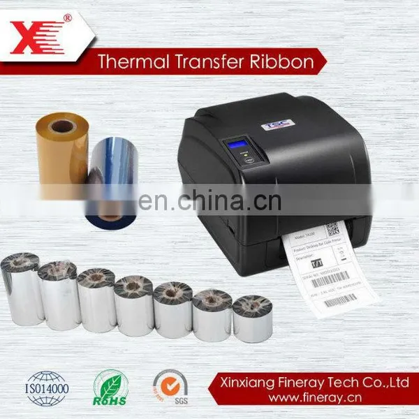 Barcode Ribbon, Thermal Transfer Wax Ribbon for Printing on Labels Size 110mm*300m photo-4