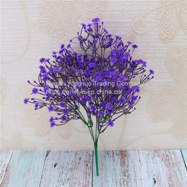 New Style Artificial Flower Red Babysbreath 5 Branches Encryption Gypsophila For Office Decoration