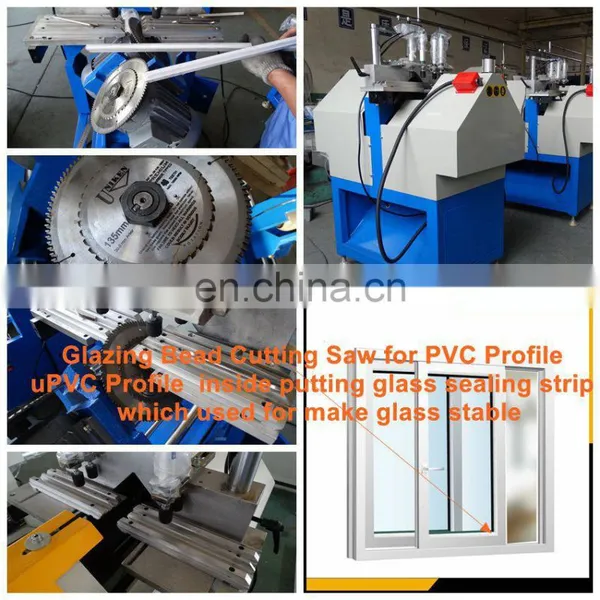 China Manufacturer PVC UPVC Plastic Profile Door Window Machine Electric Saw for Cutting Glazing Bead photo-5