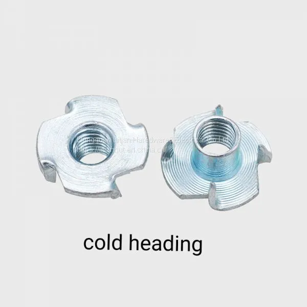 Carbon Steel DIN1624 T-slotted Zinc Plated m8 Thumb t Nut Four Claw 4 Prong Insert Tee Nuts for Wood Furniture photo-2