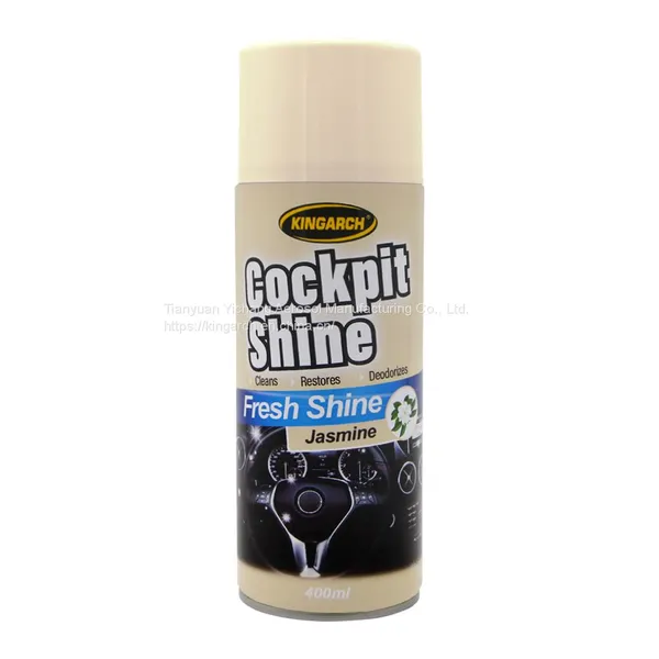 Lemon Scent Car Dashboard Polish Wax Cockpit Shine Spray Wax photo-3