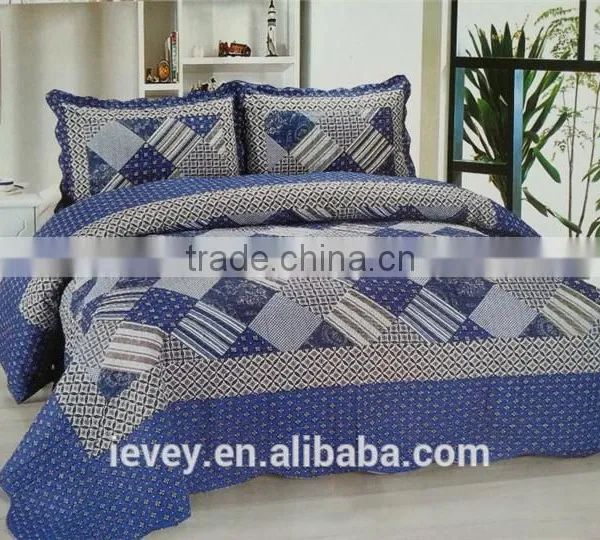High Quality Best Price Cotton Fabric Plaid Style Bed Sheet Patchwork Summer Quilt Patchwork Quilt Wholesale photo-2