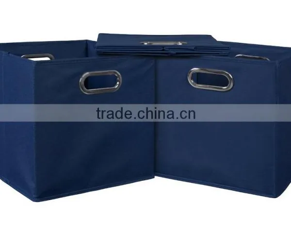 Non-woven Foldable Fabric Storage Bins Cubes Drawers With 2 Metal Handles photo-2