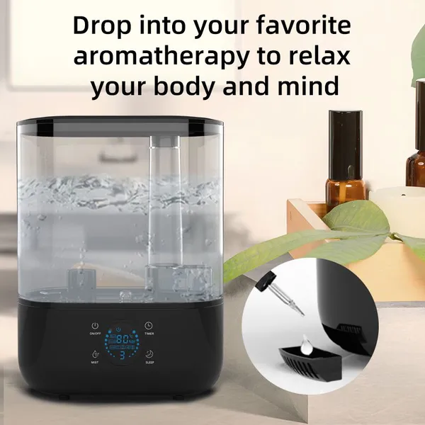 Smart Humidifier 5L Top Fill Tabletop Led Light Night Digital Essential Oil Ultrasonic Humidifier photo-2