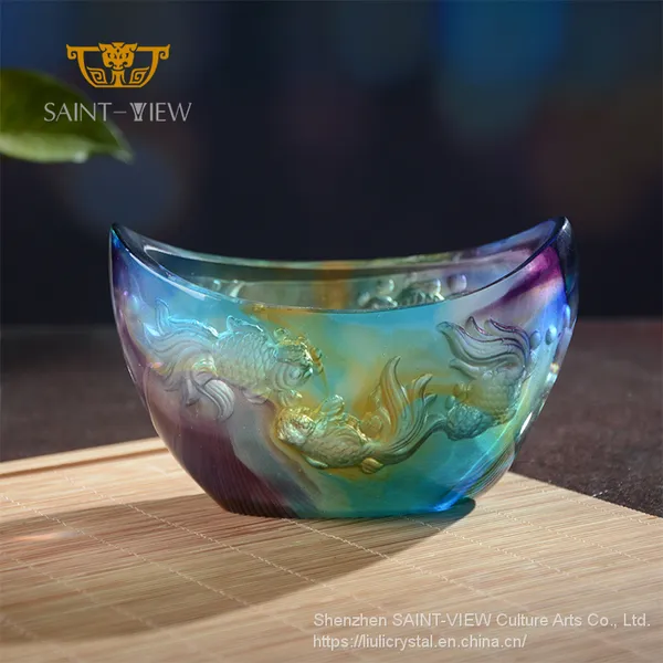 SAINT-VIEW Factory Wholesale Goldfish Cornucopia Lucky Ornament Feng Shui Treasure Basin photo-5
