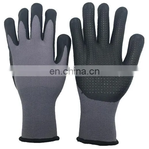 Men Women Nylon Safety Anti Slip Construction Industrial PU Coated Protective Working Gloves