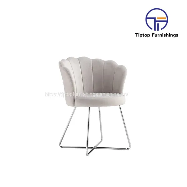 Tiptop Metal Dining Room Furniture Modern Luxury Dining Room Chairs Velvet Fabric Dining Chairs
