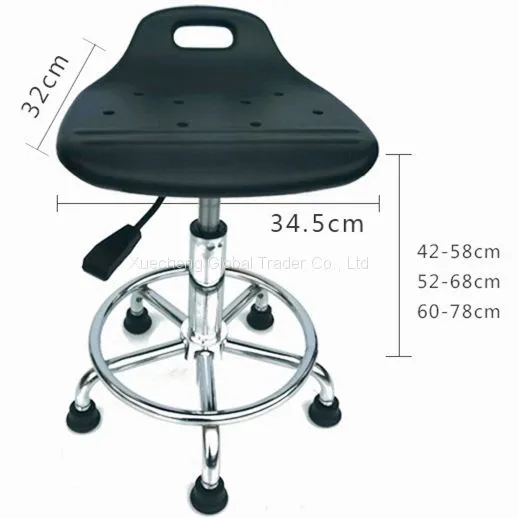 Portable Gaslift Lab Stool Swivel ESD Chair for Laboratory Office Institute Public Use photo-2